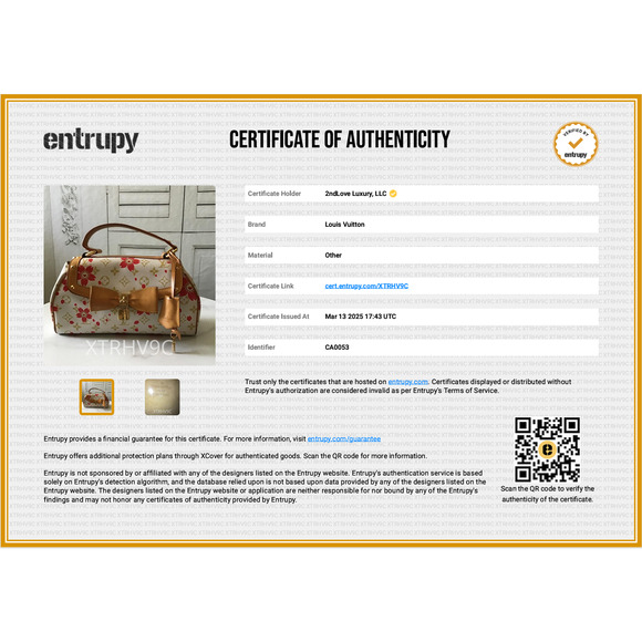 Louis Vuitton X Takashi Murakami Monogram Cherry Blossom Sac Retro Red - Picture 13 of 13